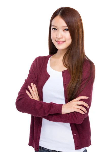 Aziatische jonge vrouw portret — Stockfoto