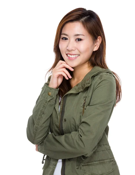 Young beautiful woman smile — Stock Photo, Image