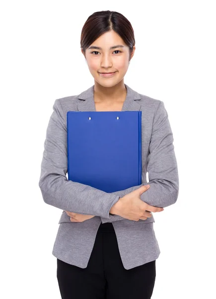 Businesswoman secretary with clipboard — Stock Photo, Image