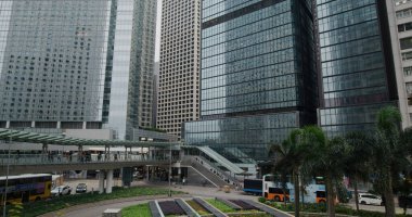 Merkez, Hong Kong - 09 Nisan 2021: Hong Kong 'daki iş bölgesinde ilk kişisel görüş