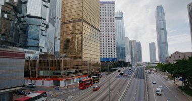 Merkez, Hong Kong - 09 Nisan 2021: Hong Kong iş bölgesi