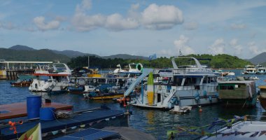 Sai Kung, Hong Kong - 15 Temmuz 2021: Sai Kung 'da Tayfun Sığınağı