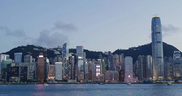 Victoria Limanı Hong Kong Mayıs 2021 Hong Kong Gece — Stok fotoğraf
