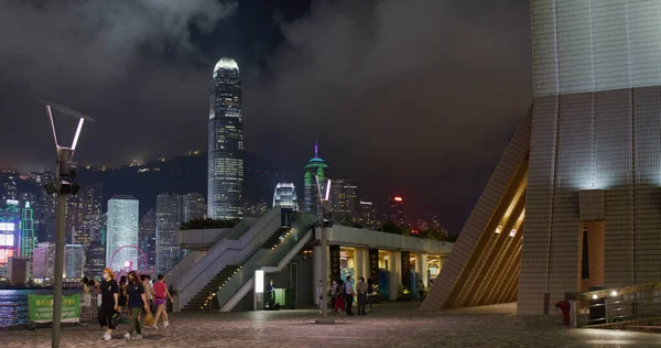 Victoria Harbor Hongkong Juni 2021 Nacht Von Hongkong — Stockfoto