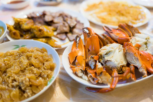 Cena Casera Con Platos Estilo Hong Kong — Foto de Stock