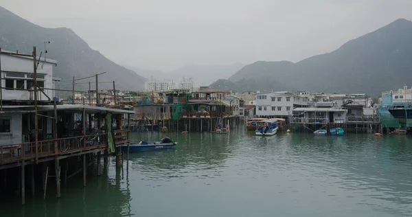 Tai Hong Kong Março 2021 Aldeia Piscatória Tai — Fotografia de Stock