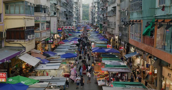 Mong Kok Hong Kong Temmuz 2021 Yuen Caddesi — Stok fotoğraf