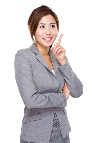 Business woman think of idea — Stock Photo, Image
