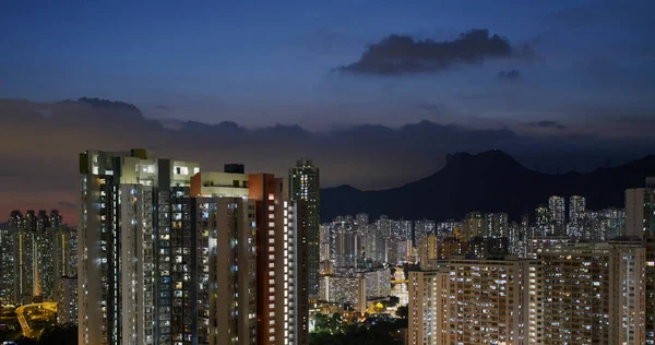 Місто Гонконг Увечері — стокове фото