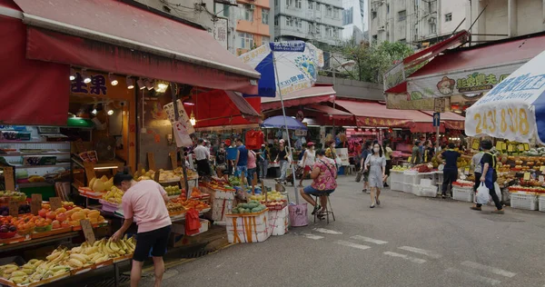 Козуэй Бей Гонконг Сентября 2021 Года Bowrington Road Market — стоковое фото