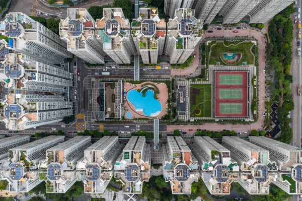 Kwun Tong Hong Kong Czerwca 2021 Widok Góry Apartament Hongkongu — Zdjęcie stockowe