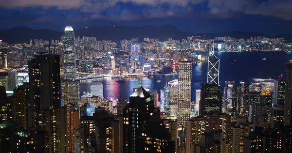 Tsim Sha Tsui Hongkong Czerwca 2021 Noc Hongkongu — Zdjęcie stockowe