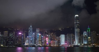 Hong Kong - 30 Mayıs 2021: Hong Kong gecesi