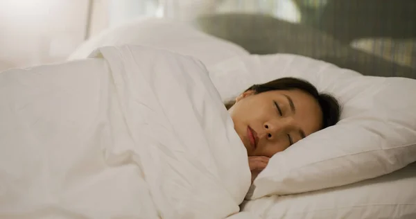 Woman Sleep Bed Night Royalty Free Stock Images