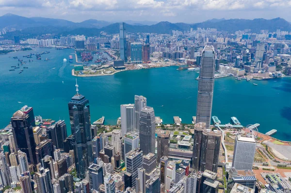 Hongkong Baut Wahrzeichen Der Skyline — Stockfoto