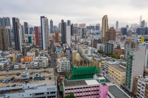 Ovanifrån Hong Kong City — Stockfoto