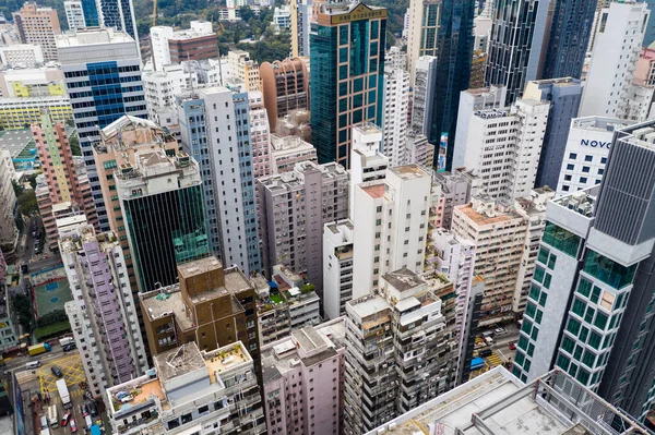 Causeway Bay Hong Kong January 2021 Aerial View Hong Kong Stock Photo