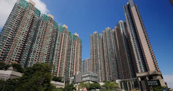 Yuen Long Hong Kong Octobre 2021 Bâtiment Résidentiel Hong Kong — Photo