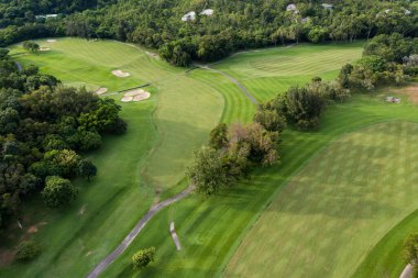 Golf sahasının en üst manzarası