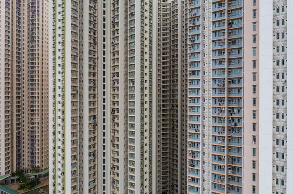 Skyskrapa Lägenhet Byggnad Fasad — Stockfoto