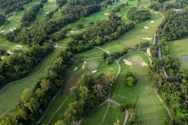 Bovenaanzicht Van Golfbaan — Stockfoto