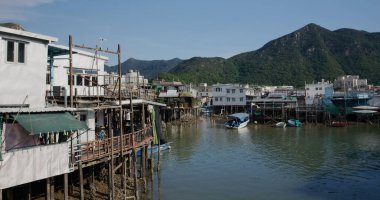 Tai O, Hong Kong - 19 Eylül 2021: Hong Kong balıkçı köyü
