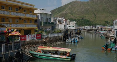 Tai O, Hong Kong - 19 Eylül 2021: Hong Kong 'da geleneksel balıkçı köyü