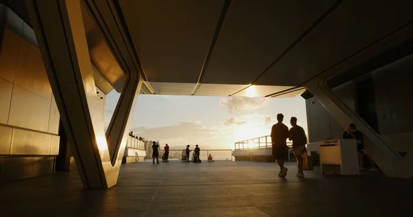 尖沙咀 2021年8月5日 香港市内の美しい夕日 — ストック写真