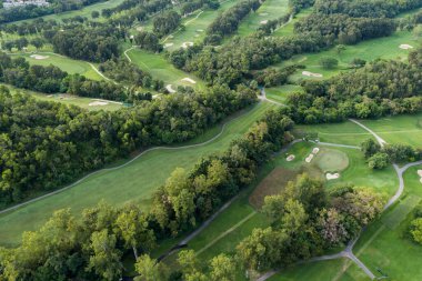 Golf sahasının en üst manzarası