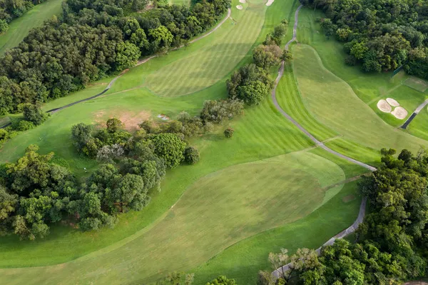 Bovenaanzicht Van Golfbaan — Stockfoto