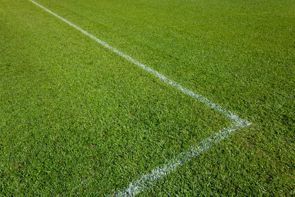 Futbol Sahasının Üzerinde Beyaz Çizgi — Stok fotoğraf