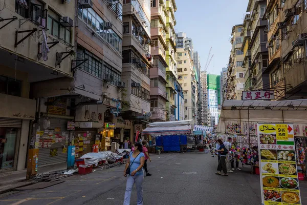 Mong Kok Hong Kong Kasım 2021 Tung Choi Caddesi Kadın — Stok fotoğraf