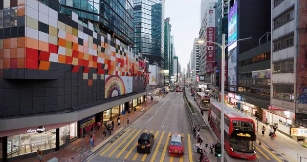 香港モンコク 2021年11月5日 夕方の香港市内通り — ストック写真