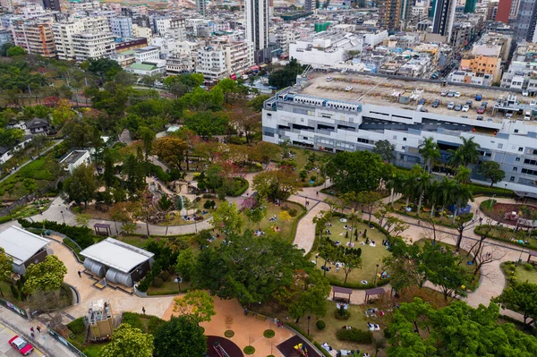 Blick Von Oben Auf Die Stadt Hongkong — Stockfoto