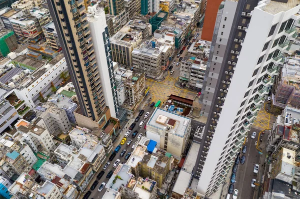Top View Hong Kong City — стокове фото