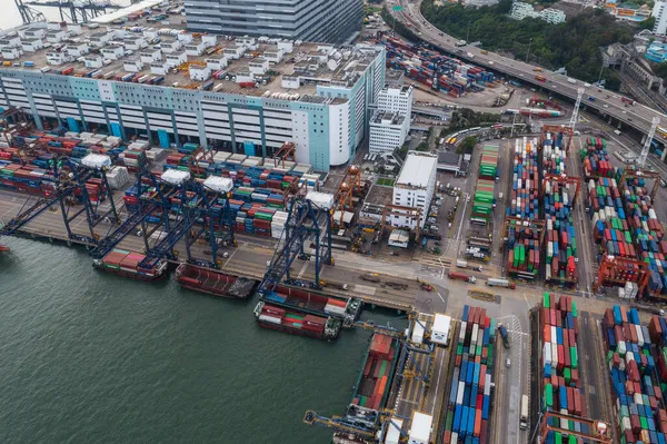 Kwai Chung Hongkong Juni 2021 Drönare Flyger Över Hong Kong — Stockfoto