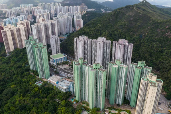 Wohnviertel Hongkong Auf Kotau Seite — Stockfoto