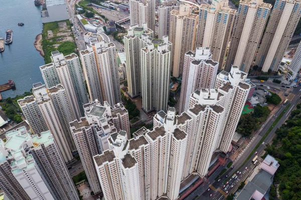 Distrito Residencial Hong Kong Lado Kowloon — Fotografia de Stock