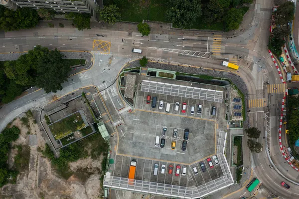 Bovenaanzicht Van Parkeerplaats Hong Kong — Stockfoto