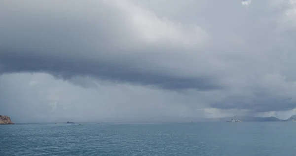 Stormen Regnar Över Havet — Stockfoto