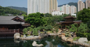 Diamond Hill, Hong Kong - 04 Ekim 2021: Chi Lin Nunnery