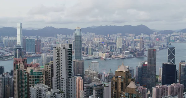 Victoria Peak Hong Kong Maio 2021 Horizonte Cidade Hong Kong — Fotografia de Stock