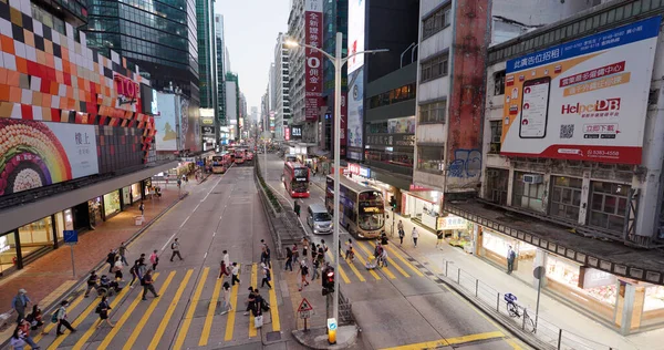 Mong Kok Hongkong November 2021 Hongkongs Stadtstraße Abend — Stockfoto
