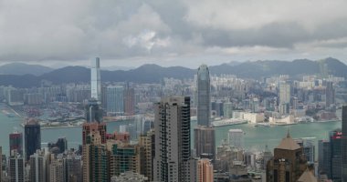 Victoria Peak, Hong Kong - 30 Mayıs 2021: Hong Kong 