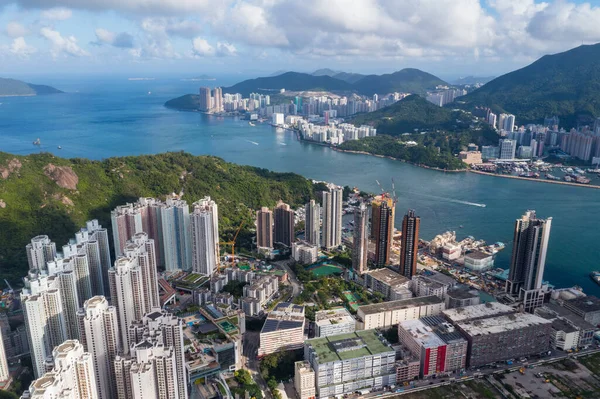 Yau Tong Hong Kong Junio 2021 Vista Superior Ciudad Hong —  Fotos de Stock