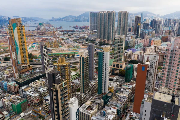 Widok Góry Hong Kong City — Zdjęcie stockowe