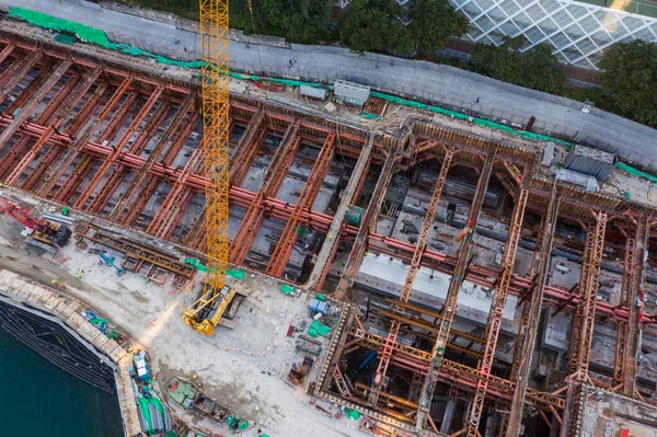 Vista Arriba Hacia Abajo Del Sitio Construcción — Foto de Stock