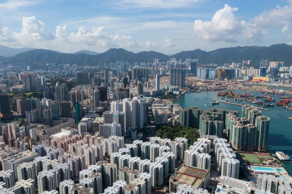Hung Hom Hong Kong Luglio 2021 Vista Dall Alto Della — Foto Stock