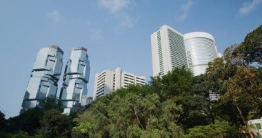 Merkez, Hong Kong - 22 Nisan 2021: Hong Kong iş bölgesi 