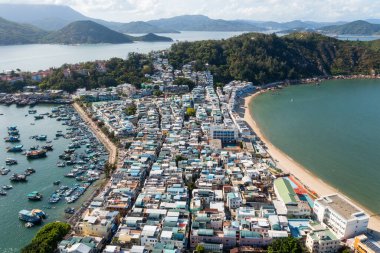 Hong Kong 'da Cheung Chau' nun üstünden uçuyor. 